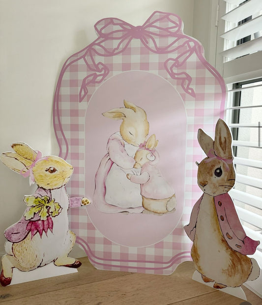 Pink Peter Rabbit Arch with Bows Set